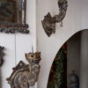 Suite de 4 appliques en bois sculpté orné de feuille d'argent - Italie fin XVIIIe