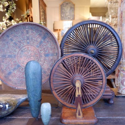 Piece de maitrise de compagnon “roue de carrosse en bois” et métal ca.1880