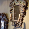 Paire d'appliques miroir en bois sculpté et doré patine vert céladon - Provence XVIIIe – Image 2