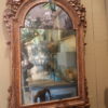 Grand miroir en bois sculpté fronton vase et feuilles d'acanthes patine feuille d'argent fin XIXe – Image 7