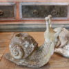 Escargot en ciment peint -décoration de jardin ca.1900 – Image 9