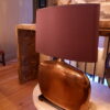 GRANDE LAMPE EN CERAMIQUE CUIVREE EXTRA-PLATE CA1960 – Image 3