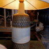 Paire de lampes en grès émaillé beige par Soholm - Danemark ca.1960 – Image 3