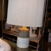 Paire de lampes en grès émaillé beige par Soholm - Danemark ca.1960 – Image 4