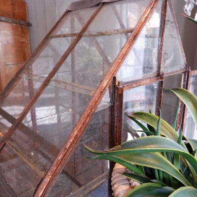 Garden greenhouse model in cast iron and glass - late 19th century elements