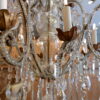 Grand lustre en cristal et perles de verre - Italie ca.1880 – Image 6