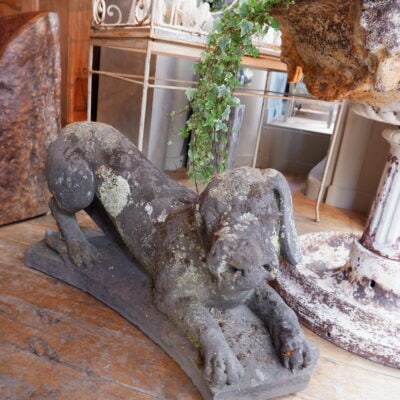 Carved stone dog -fountain- from the 18th century