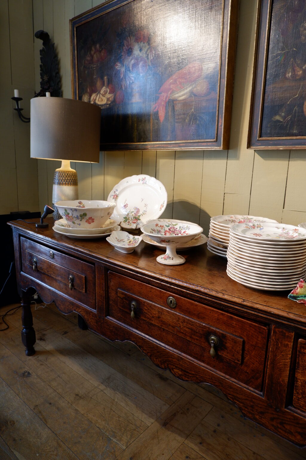 Large oak console with drawers England - George III period - Image 11