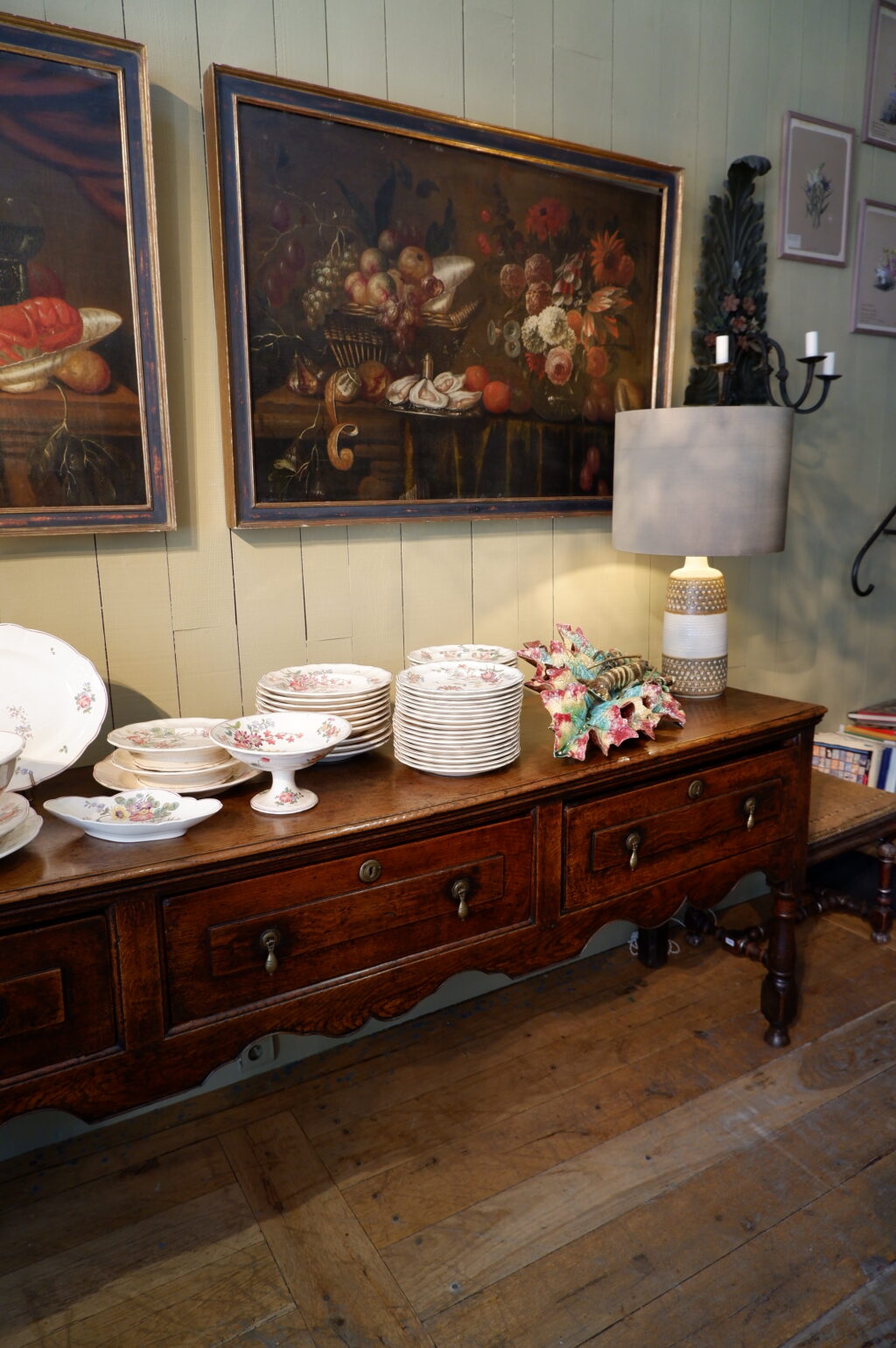 Large oak console with drawers England - George III period - Image 9