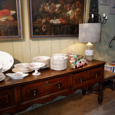 Large oak console with drawers England - George III period