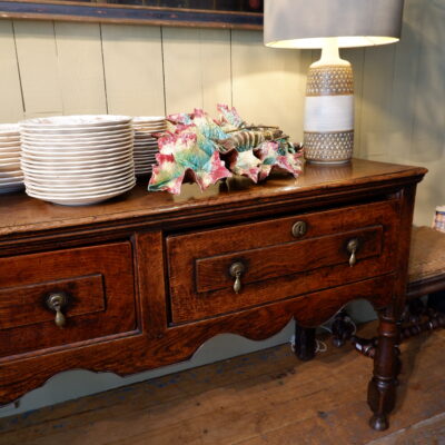 Large oak console with drawers England - George III period