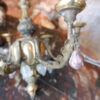 Petit lustre "bijou" baroque Italien XVIIIe - pendants en bois sculpté améthyste – Image 6