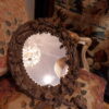 MIROIR EN FONTE DE FER DECOR RUBAN ET ROSES CA.1890