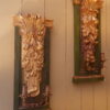 Paire d'appliques en bois sculpté orné de feuille d'or 2 bras de lumière fin XIXe