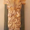 Paire d'appliques en bois sculpté orné de feuille d'or 2 bras de lumière fin XIXe – Image 2