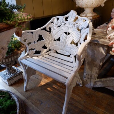 Paire de fauteuils “Fougères” en fonte par Byarums – Suède ca.1900