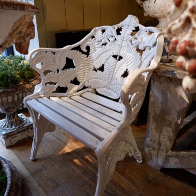 Paire de fauteuils “Fougères” en fonte par Byarums – Suède ca.1900