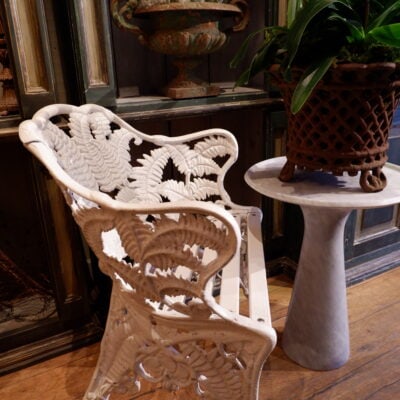 Paire de fauteuils “Fougères” en fonte par Byarums – Suède ca.1900
