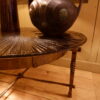 Table basse en bronze & plateau en verre fumé motif guilloché soleil ca.1960 – Image 7