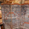 PARAVENT 4 FEUILLES DECOR NAIF PEINT SUR TOILE PERIODE REGENCE – Image 10