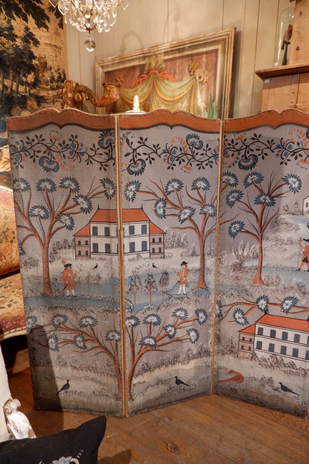 4 LEAF NAIF DECOR PAINTED ON ROOF PERIOD REGENCE - Image 10