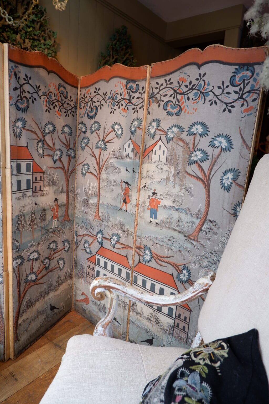 4 LEAF NAIF DECOR PAINTED ON ROOF PERIOD REGENCE - Image 8