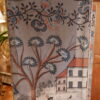 PARAVENT 4 FEUILLES DECOR NAIF PEINT SUR TOILE PERIODE REGENCE – Image 7