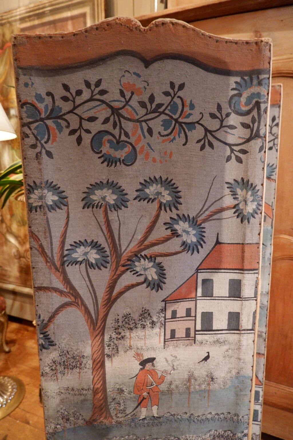 4 LEAF NAIF DECOR PAINTED ON ROOF PERIOD REGENCE - Image 7