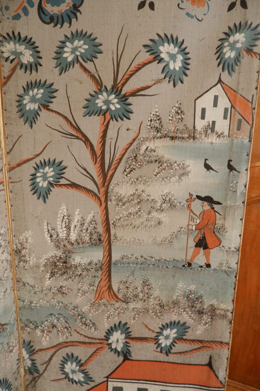 4 LEAF NAIF DECOR PAINTED ON ROOF PERIOD REGENCE - Image 6