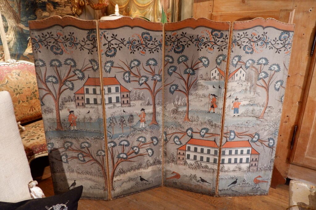 4 LEAF NAIF DECOR PAINTED ON ROOF PERIOD REGENCE - Image 4