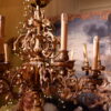 Grand lustre italien en bois sculpté à la feuille d'or fin XIXe – Image 5