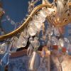 Lustre génois en bois doré et cristal -fin XIXe – Image 3