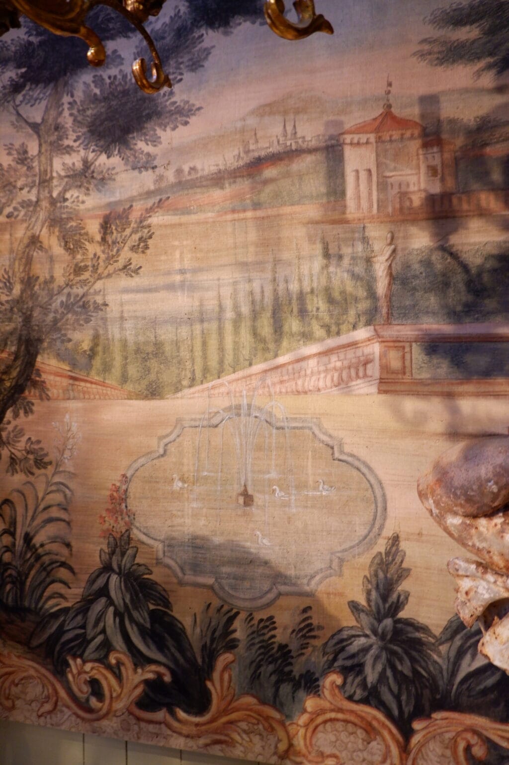 Grande toile peint figurant une perspective de jardin - France XVIIIe – Image 2
