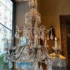 Paire de grands lustres génois, en cristal et verre taillé ca.1850