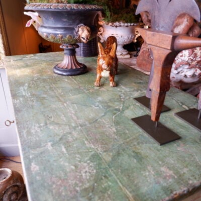 COMMODE FLORENTINE DECOR ARTE POVERA PATINE VERTE XIXE