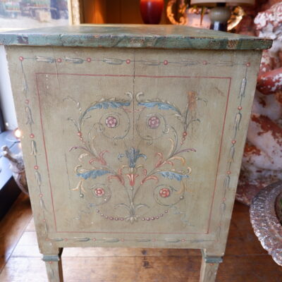 COMMODE FLORENTINE DECOR ARTE POVERA PATINE VERTE XIXE