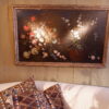 Grand huile sur toile italienne "nature morte fleurs & champignons" - XVIIIE – Image 2