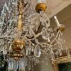 GRAND LUSTRE GENOIS XL BOIS DORE ET CRISTAL TAILLE MILIEU XIXE – Image 12