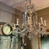 GRAND LUSTRE GENOIS XL BOIS DORE ET CRISTAL TAILLE MILIEU XIXE – Image 5
