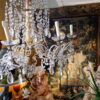 GRAND LUSTRE GENOIS XL BOIS DORE ET CRISTAL TAILLE MILIEU XIXE – Image 11