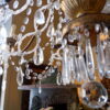 GRAND LUSTRE GENOIS XL BOIS DORE ET CRISTAL TAILLE MILIEU XIXE – Image 9