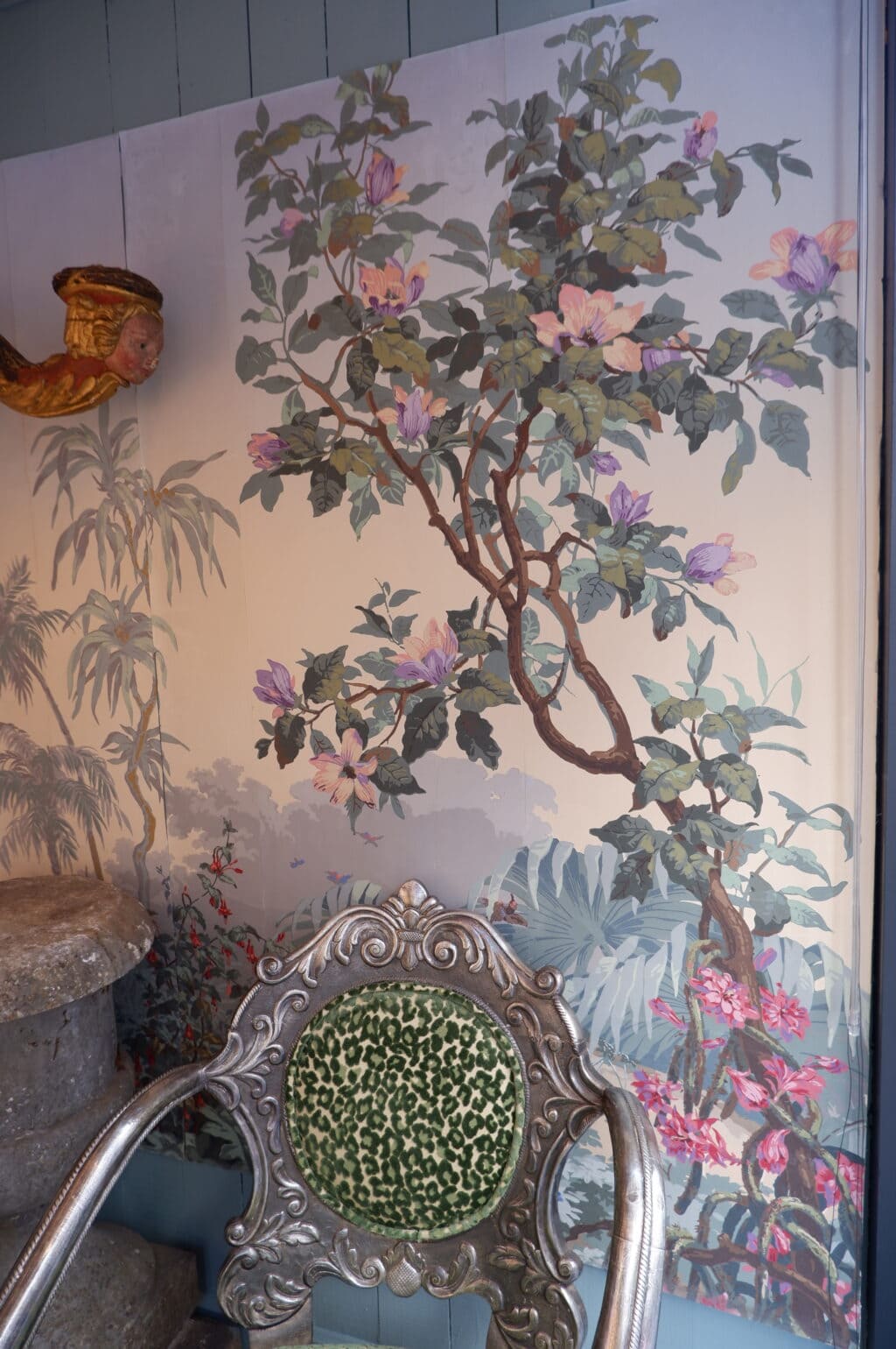 Ensemble de 6 pièces de papier peint anciens, motif Isola Bella d'après ZUBER – Image 2