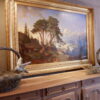 Grande Huile sur toile figurant un paysage abord d'un lac - Signé J M Stäck ca.1866 – Image 7