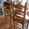 PAIRE de CHAISES PAILLEES DECOR PEINT CA.1800 – Image 4