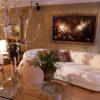 Canapé contemporain en tissu bouclette blanc cassée assise courbe – Image 5