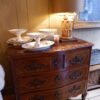 Petite commode régence 4 tiroirs en bois naturel et plateau en marbre rouge ca.1720 – Image 11