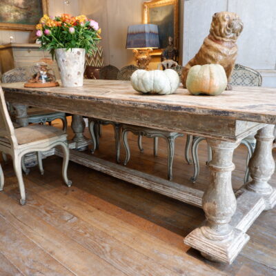 Large neoclassical table in painted wood - Italy Tuscany 19th century