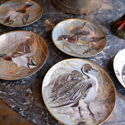 5 duck plates by Basil Ede, for Franklin in Limoges porcelain