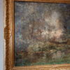 Huile sur toile "Mare dans un clairière au crépuscule" signée Emile Noirot - ca.1897 – Image 3