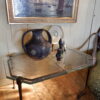Grande table basse brutaliste en verre & bronze ca.1960 – Image 7